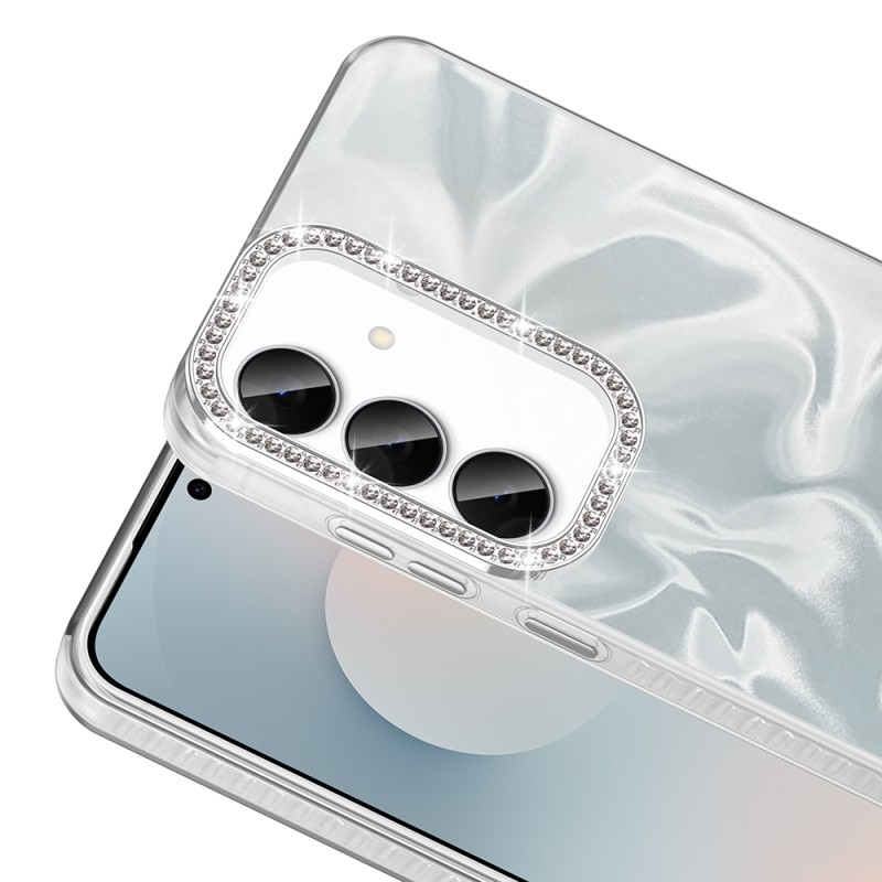 Galaxy S24 FE Kılıf Airbagli Parlak Taş Detay Tasarımlı Zore Esila Kapak - 7