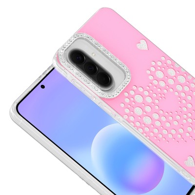Galaxy S24 FE Kılıf Damla Taşlı Zore Rivas Sert PC Kapak - 4