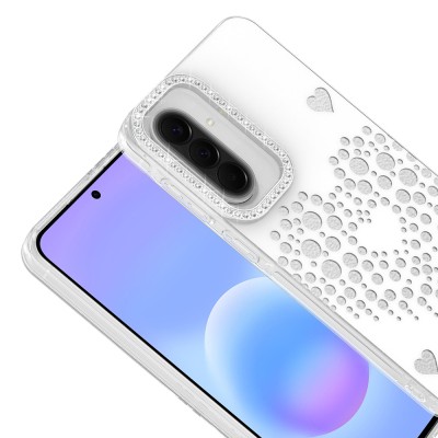 Galaxy S24 FE Kılıf Damla Taşlı Zore Rivas Sert PC Kapak - 8