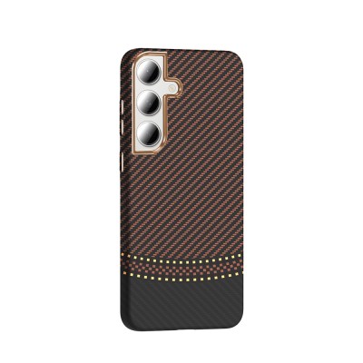 Galaxy S24 FE Kılıf M-safe Şarj Özellikli Karbon Fiber Görünümlü Zore Gros Kapak - 10