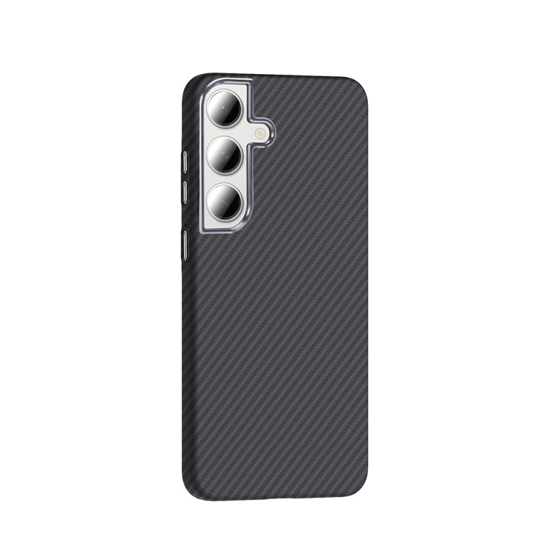 Galaxy S24 FE Kılıf M-safe Şarj Özellikli Karbon Fiber Görünümlü Zore Gros Kapak - 14