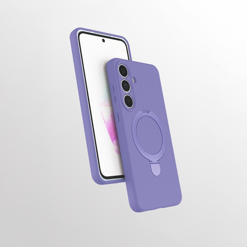 Galaxy S24 FE Kılıf M-safe Şarj Özellikli Standlı Zore Samara Kapak - 7