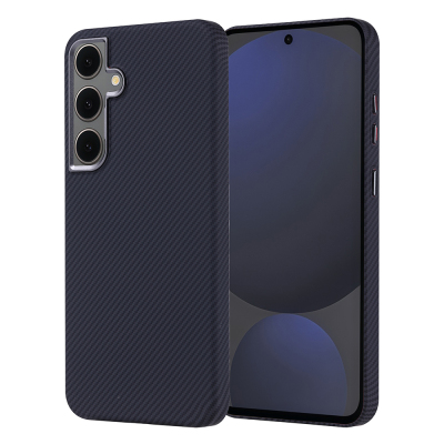 Galaxy S24 FE Kılıf M-safe Şarj Özellikli Karbon Fiber Görünümlü Zore Nekst Kapak - Zore