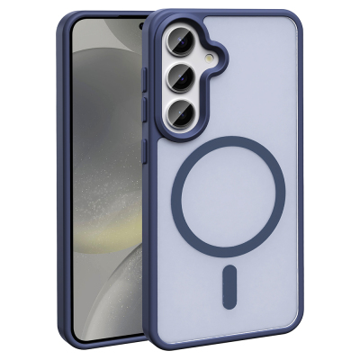 Galaxy S24 FE Kılıf M-safe Şarj Özellikli Mat Arka Yüzey Zore Sio Kapak - Zore