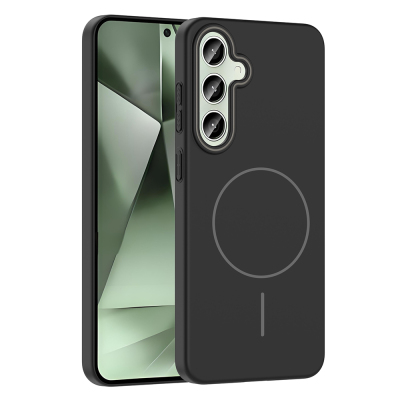 Galaxy S24 FE Kılıf M-safe Şarj Özellikli Zore Ruby Sert Kapak - Zore