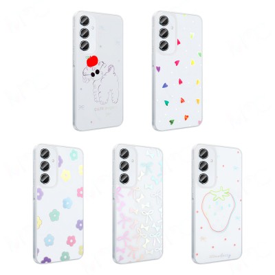 Galaxy S24 FE Kılıf Şeffaf Figürlü Zore Folk Sert Kapak - 17