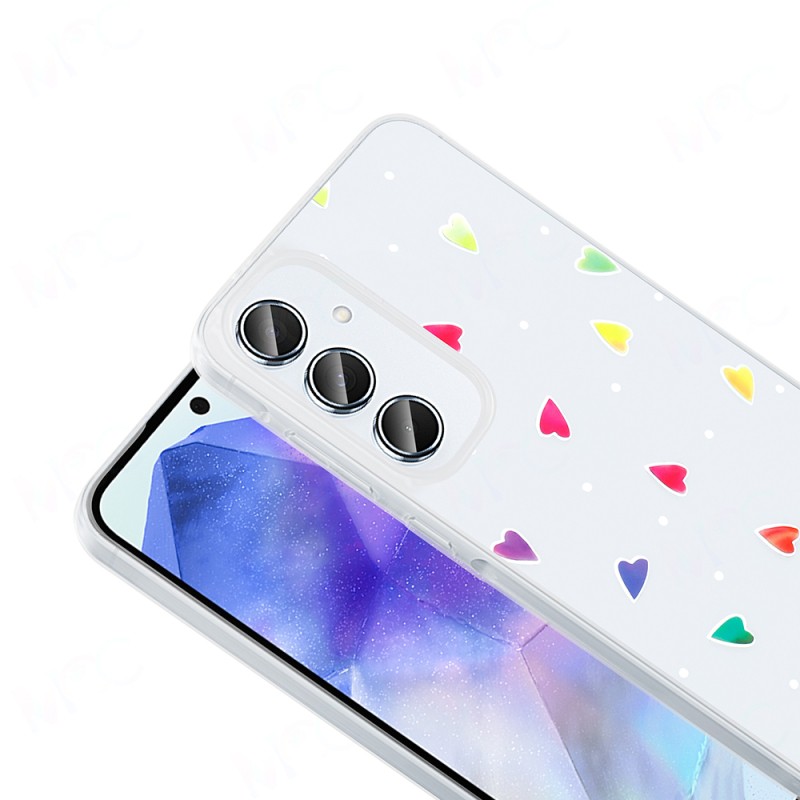 Galaxy S24 FE Kılıf Şeffaf Figürlü Zore Folk Sert Kapak - 15