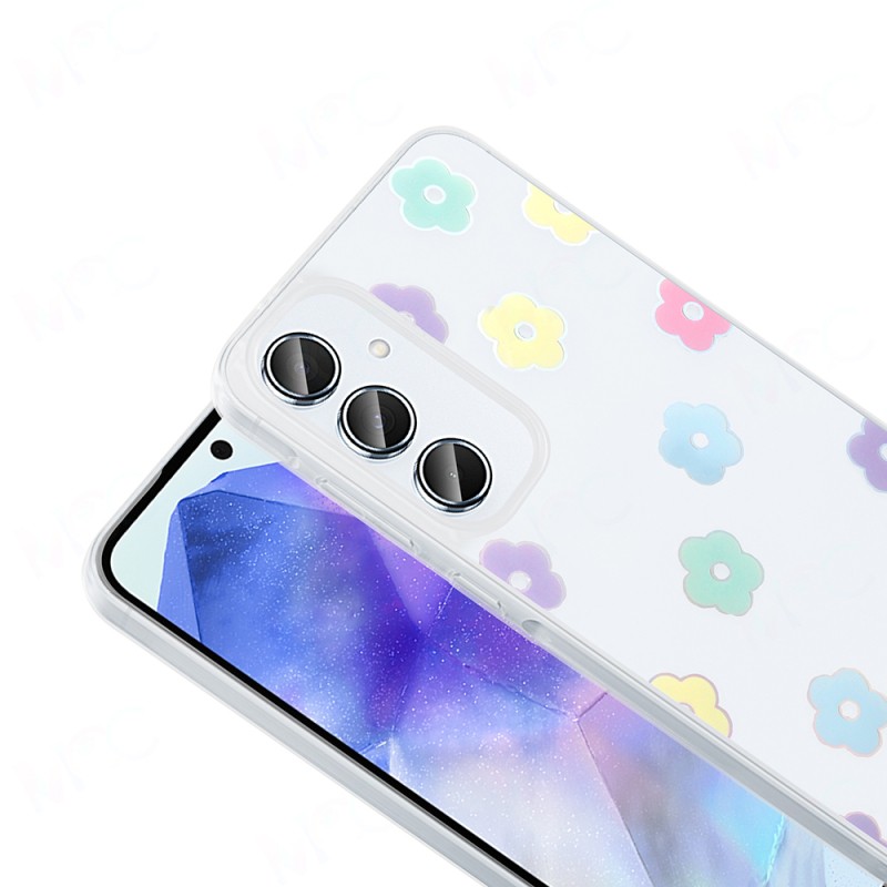 Galaxy S24 FE Kılıf Şeffaf Figürlü Zore Folk Sert Kapak - 16
