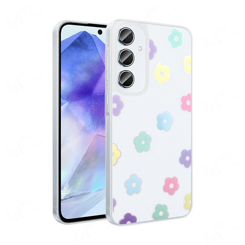 Galaxy S24 FE Kılıf Şeffaf Figürlü Zore Folk Sert Kapak - 2