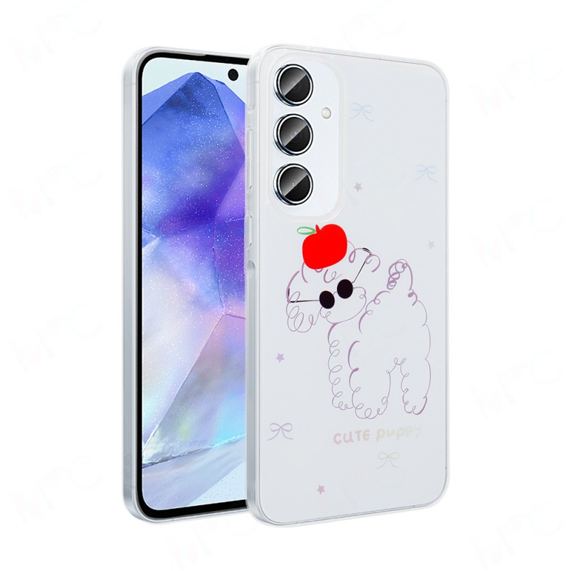 Galaxy S24 FE Kılıf Şeffaf Figürlü Zore Folk Sert Kapak - 3
