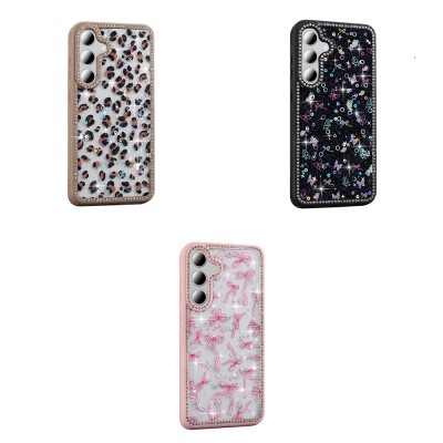 Galaxy S24 FE Kılıf Taşlı ve Simli Tasarım Zore Azra Kapak - 11