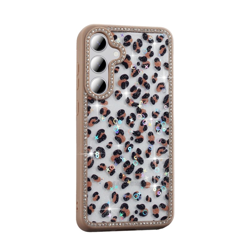 Galaxy S24 FE Kılıf Taşlı ve Simli Tasarım Zore Azra Kapak - 5