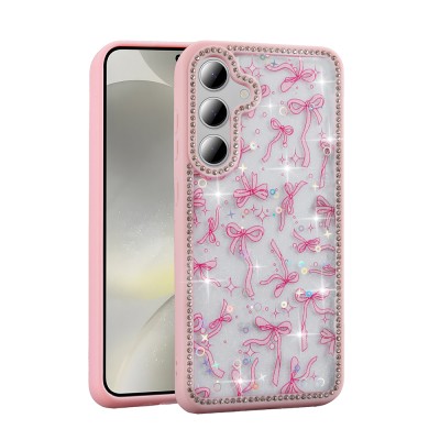 Galaxy S24 FE Kılıf Taşlı ve Simli Tasarım Zore Azra Kapak - 4