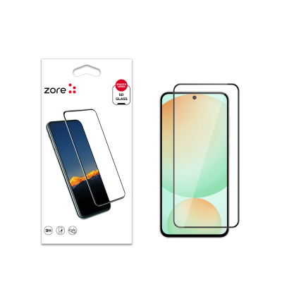 Galaxy S24 FE Zore Kenarları Kırılmaya Dayanıklı Cam Ekran Koruyucu - Zore