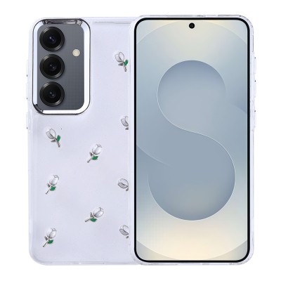 Galaxy S24 Kılıf Airbag Tasarımlı Simli Şeffaf Zore Kutup Kapak - 3