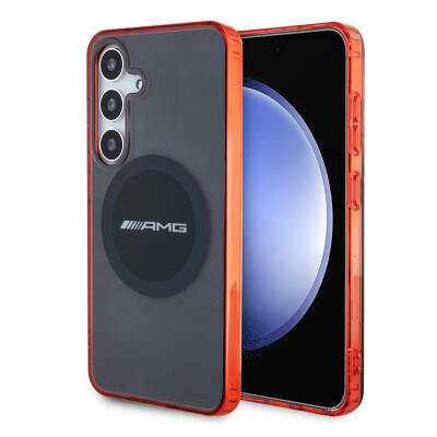 Galaxy S24 Kılıf AMG Orjinal Lisanslı M-safe Şarj Özellikli Transparan Timeless Kapak - AMG