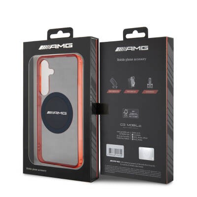 Galaxy S24 Kılıf AMG Orjinal Lisanslı M-safe Şarj Özellikli Transparan Timeless Kapak - 7