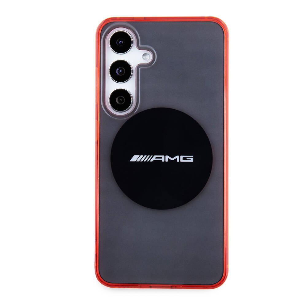 Galaxy S24 Kılıf AMG Orjinal Lisanslı M-safe Şarj Özellikli Transparan Timeless Kapak - Siyah