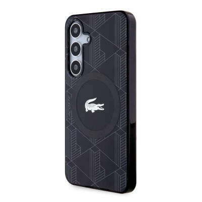 Galaxy S24 Kılıf Lacoste Orjinal Lisanslı M-safe Şarj Özellikli Çift Katmanlı Timsah Logolu Blend Monogram Kapak - 2