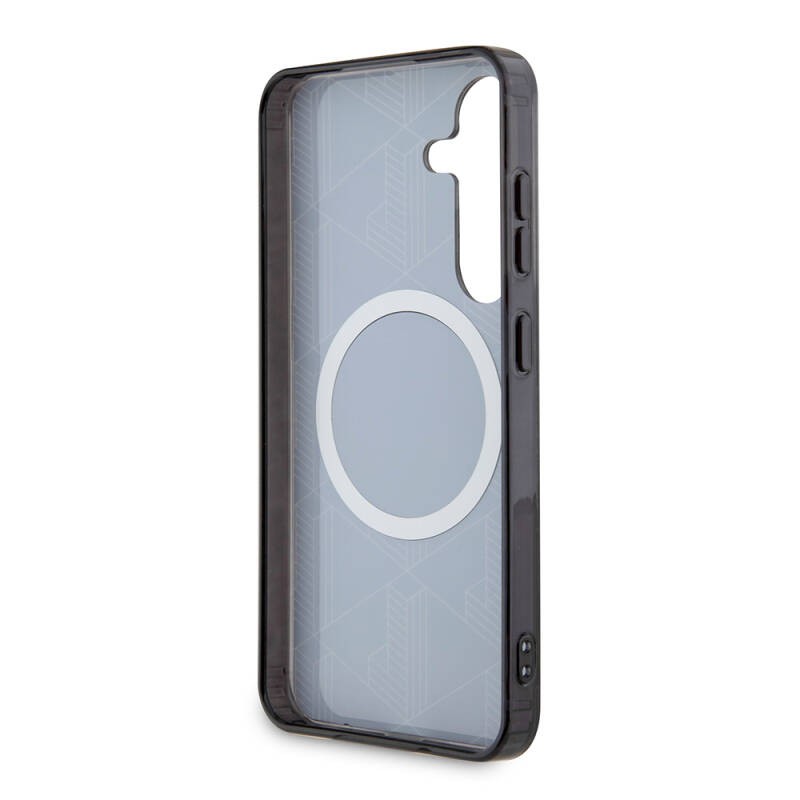 Galaxy S24 Kılıf Lacoste Orjinal Lisanslı M-safe Şarj Özellikli Çift Katmanlı Timsah Logolu Blend Monogram Kapak - 6