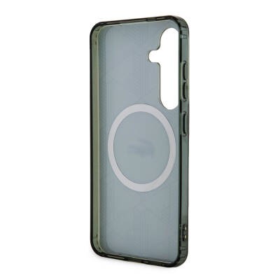 Galaxy S24 Kılıf Lacoste Orjinal Lisanslı M-safe Şarj Özellikli Çift Katmanlı Timsah Logolu Blend Monogram Kapak - 14