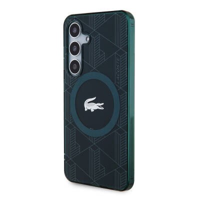 Galaxy S24 Kılıf Lacoste Orjinal Lisanslı M-safe Şarj Özellikli Çift Katmanlı Timsah Logolu Blend Monogram Kapak - 18