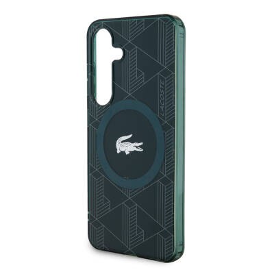 Galaxy S24 Kılıf Lacoste Orjinal Lisanslı M-safe Şarj Özellikli Çift Katmanlı Timsah Logolu Blend Monogram Kapak - 21