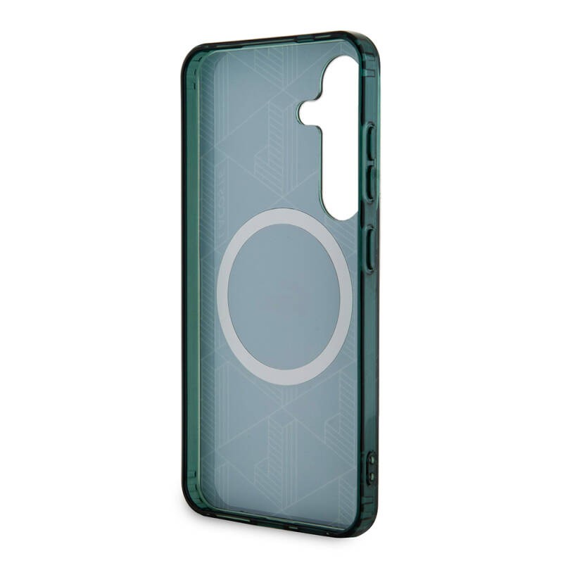 Galaxy S24 Kılıf Lacoste Orjinal Lisanslı M-safe Şarj Özellikli Çift Katmanlı Timsah Logolu Blend Monogram Kapak - 22