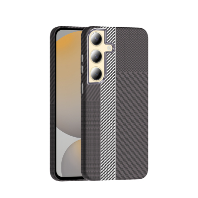 Galaxy S24 Kılıf M-safe Şarj Özellikli Karbon Fiber Görünümlü Zore Gros Kapak - Zore