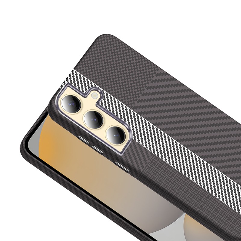 Galaxy S24 Kılıf M-safe Şarj Özellikli Karbon Fiber Görünümlü Zore Gros Kapak - 9