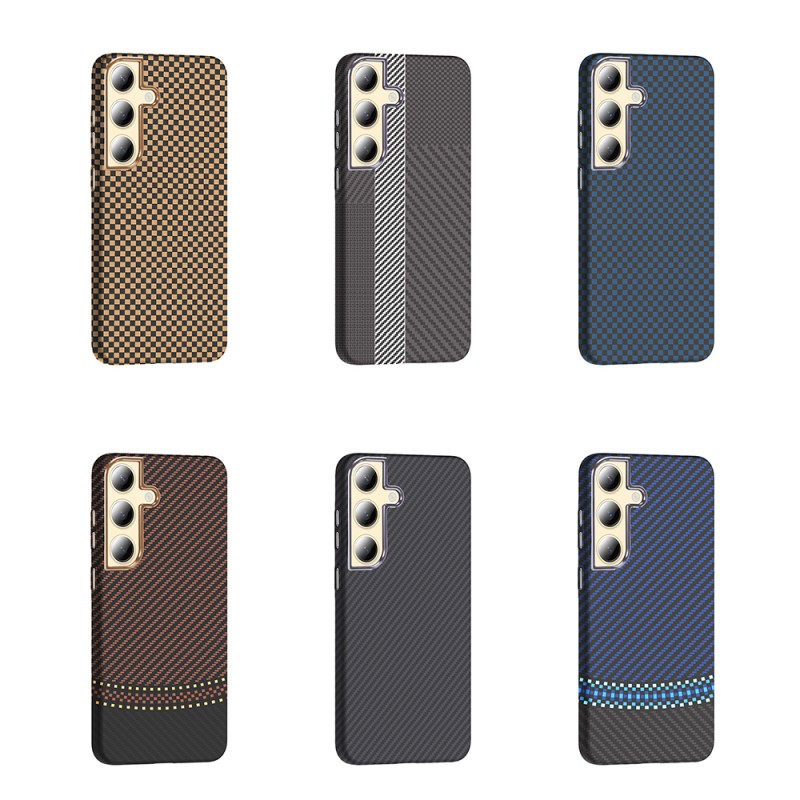 Galaxy S24 Kılıf M-safe Şarj Özellikli Karbon Fiber Görünümlü Zore Gros Kapak - 20