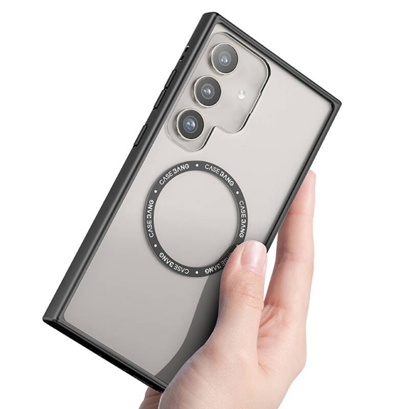 Galaxy S24 Kılıf M-safe Şarj Özellikli Casebang Body Frame Kapak - 4