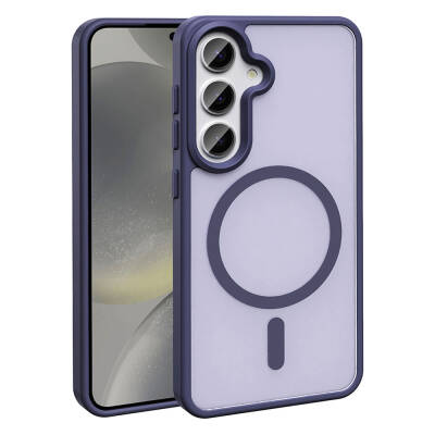 Galaxy S24 Kılıf M-safe Şarj Özellikli Mat Arka Yüzey Zore Sio Kapak - Zore