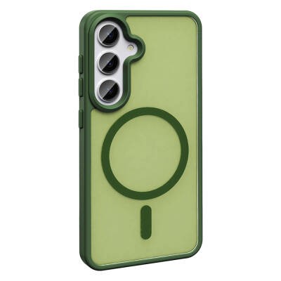 Galaxy S24 Kılıf M-safe Şarj Özellikli Mat Arka Yüzey Zore Sio Kapak - 10