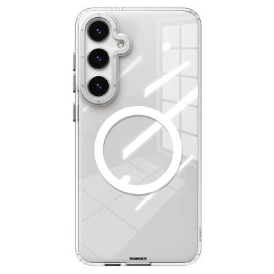Galaxy S24 Kılıf M-safe Şarj Özellikli Sararmaya Karşı Dayanıklı Youngkit Clear Crystal Serisi Kapak - Youngkit