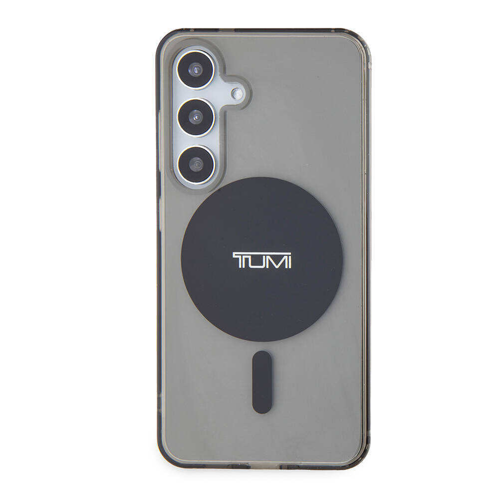 Galaxy S24 Klf TUMI Orjinal Lisansl M-safe arj zellikli Airbag Keli Transparan Plain Kapak - Siyah