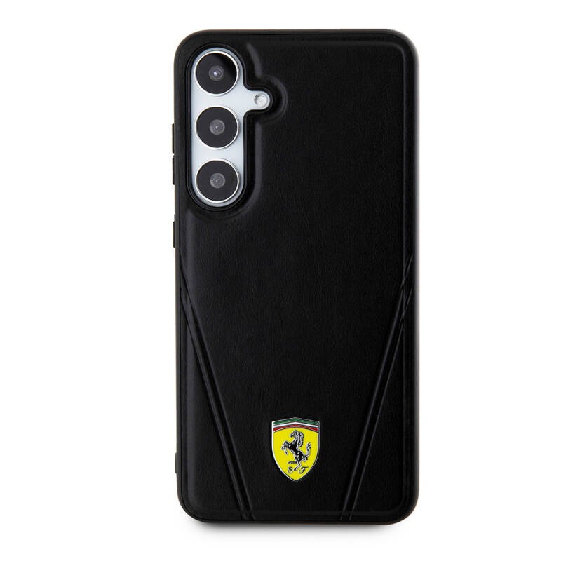 Galaxy S24 Plus Case Ferrari Original Licensed Hot Print V-Line Leather Cover with Magsafe Charging Feature - 8