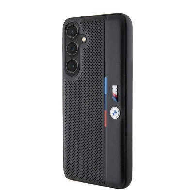 Galaxy S24 Plus Kılıf BMW Orjinal Lisanslı M Logolu Üç Renk Çizgili Delikli Detail Line Kapak - 2