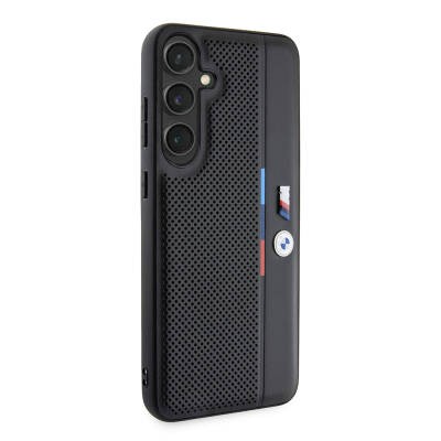 Galaxy S24 Plus Kılıf BMW Orjinal Lisanslı M Logolu Üç Renk Çizgili Delikli Detail Line Kapak - 3