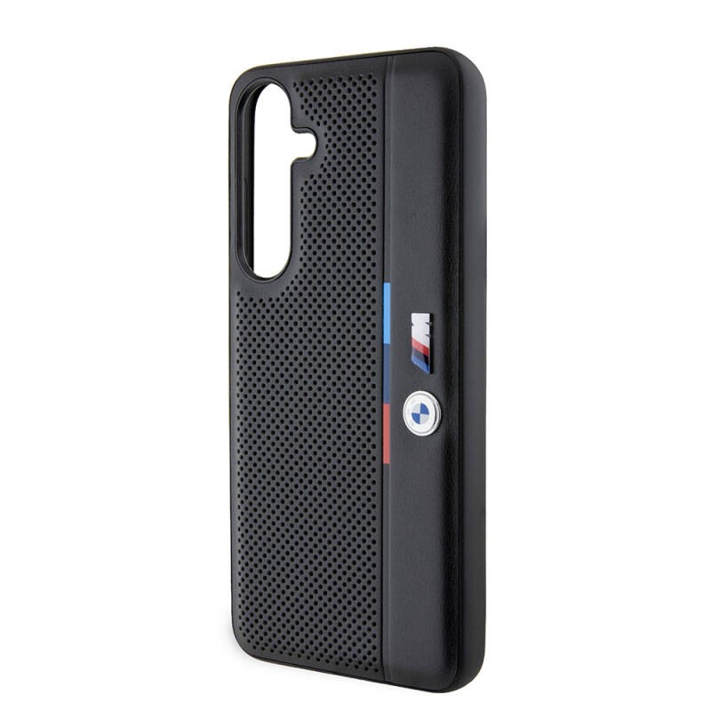 Galaxy S24 Plus Kılıf BMW Orjinal Lisanslı M Logolu Üç Renk Çizgili Delikli Detail Line Kapak - 5
