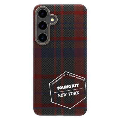 Galaxy S24 Plus Kılıf Ekose Desenli Youngkit Gezhi Serisi Kapak - 2