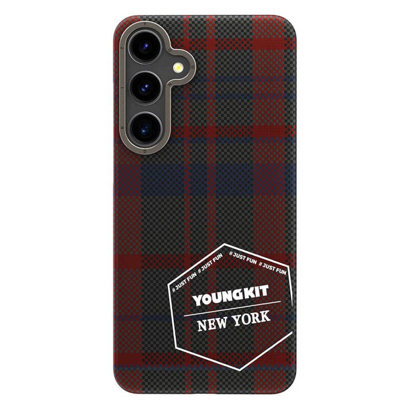 Galaxy S24 Plus Kılıf Ekose Desenli Youngkit Gezhi Serisi Kapak - 2
