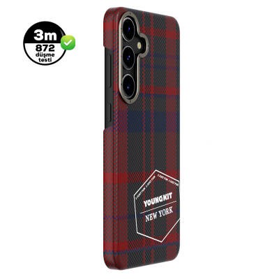 Galaxy S24 Plus Kılıf Ekose Desenli Youngkit Gezhi Serisi Kapak - 3