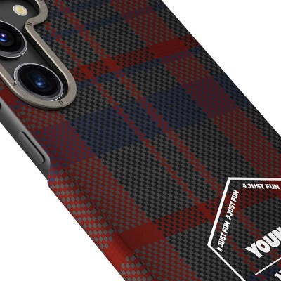 Galaxy S24 Plus Kılıf Ekose Desenli Youngkit Gezhi Serisi Kapak - 6