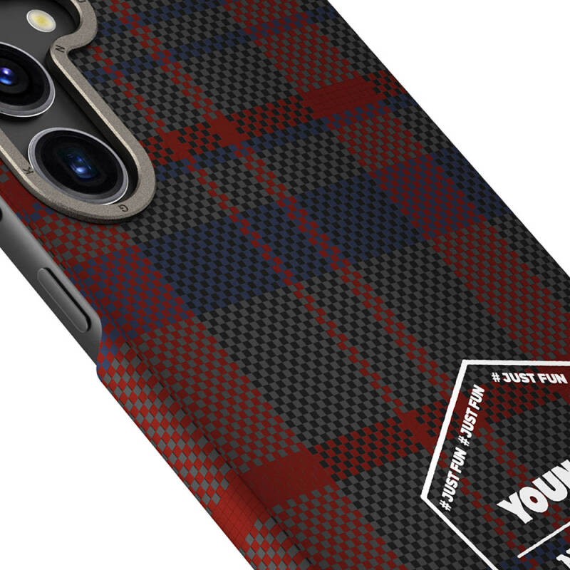 Galaxy S24 Plus Kılıf Ekose Desenli Youngkit Gezhi Serisi Kapak - 6