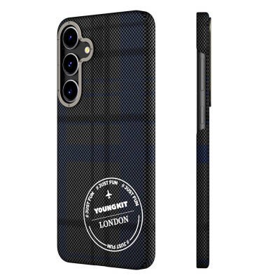 Galaxy S24 Plus Kılıf Ekose Desenli Youngkit Gezhi Serisi Kapak - 13