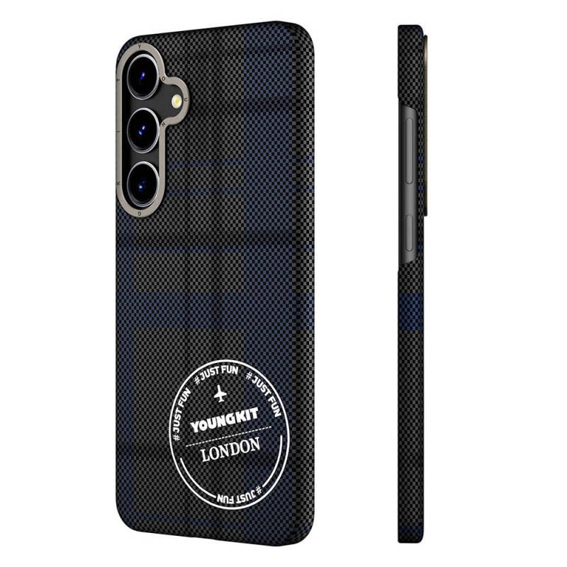 Galaxy S24 Plus Kılıf Ekose Desenli Youngkit Gezhi Serisi Kapak - 13