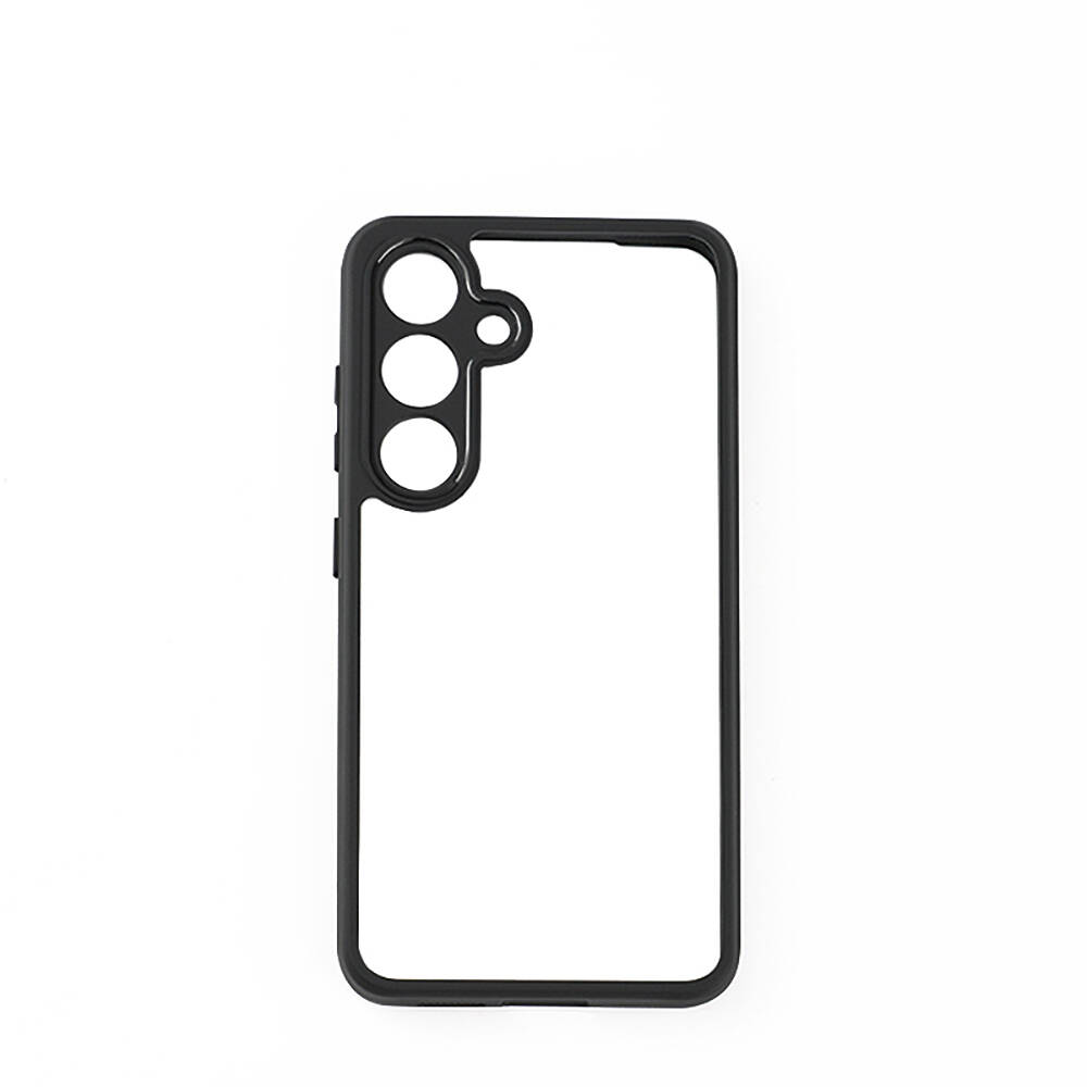 Galaxy S24 Plus Kılıf Kamera Korumalı Şeffaf Arka Yüzey Zore New Roll Kapak - Siyah
