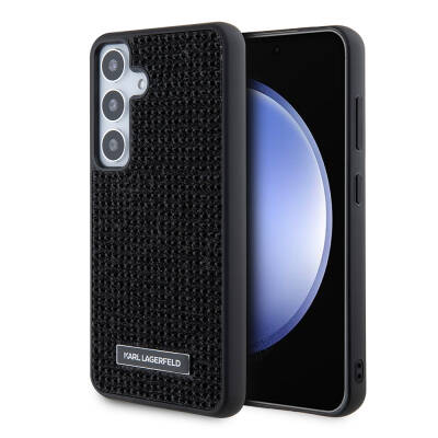 Galaxy S24 Plus Kılıf Karl Lagerfeld Taşlı Metal Logo Orjinal Lisanslı Kapak - Karl Lagerfeld