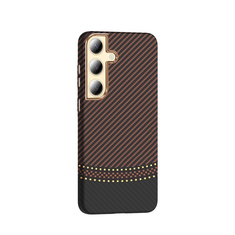 Galaxy S24 Plus Kılıf M-safe Şarj Özellikli Karbon Fiber Görünümlü Zore Gros Kapak - 14